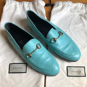 Gucci Brixton Horsebit Leather Loafer Aquamarine 39/8.5